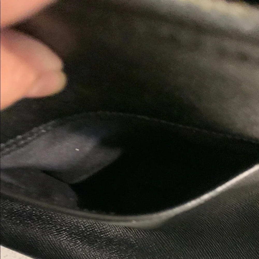 Extra Large Coach Black Leather Tote Bag gold accents EUC - Picture 8 of 14